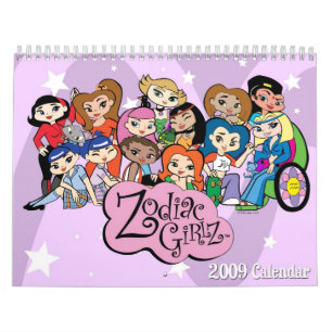 Mural Calendrier de Girlz 2009 de zodiaque