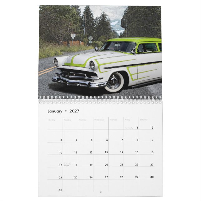 Mural Calendrier de la coutume 2015 de Rod& (Jan 2027)