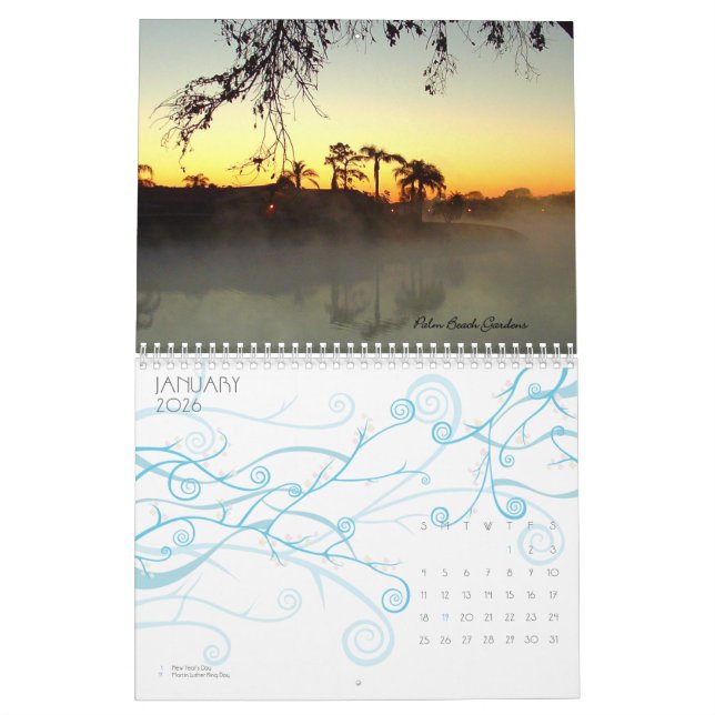 Mural Calendrier de la Floride (Jan 2026)