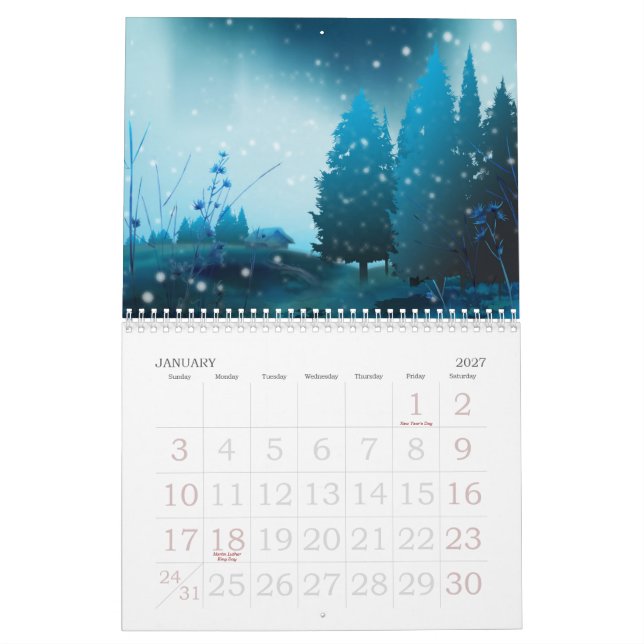Mural Calendrier de l'Inspiration-Nature 2015 de (Jan 2027)