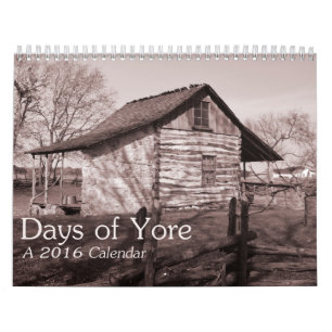 Mural Calendrier de l'old-fashioned 2016 de jours