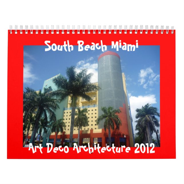 Mural calendrier de Miami 2012 d'art déco (Protection)