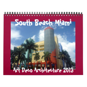 Mural calendrier de Miami 2013 d'art déco