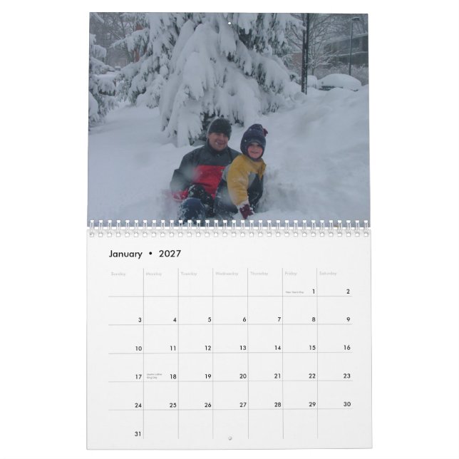 Mural Calendrier de Noël (Jan 2027)