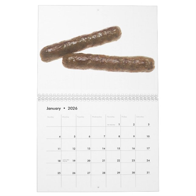 Mural Calendrier de nourritures de petit déjeuner (Jan 2026)