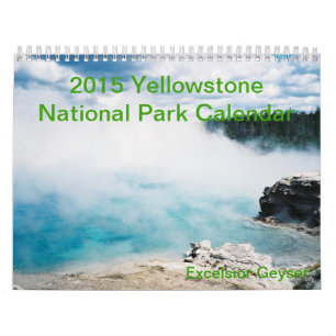 Mural Calendrier de parc national de Yellowstone