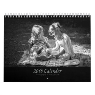 Mural Calendrier de photo du monochrome d'Amy 2018