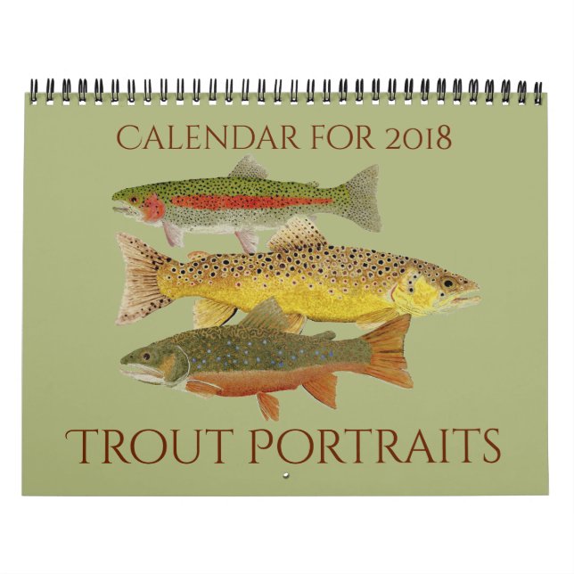 Mural Calendrier de portraits de truite (Protection)