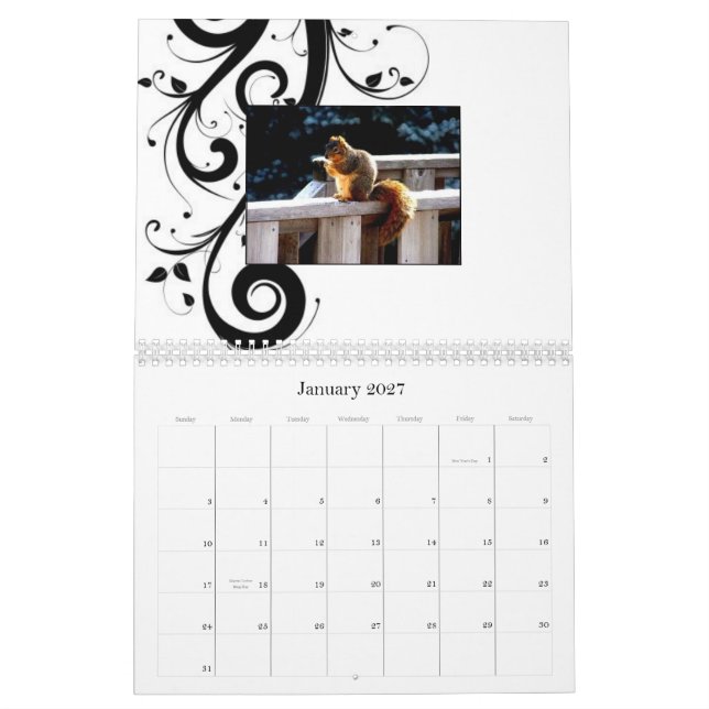 Mural Calendrier de saisons (Jan 2027)