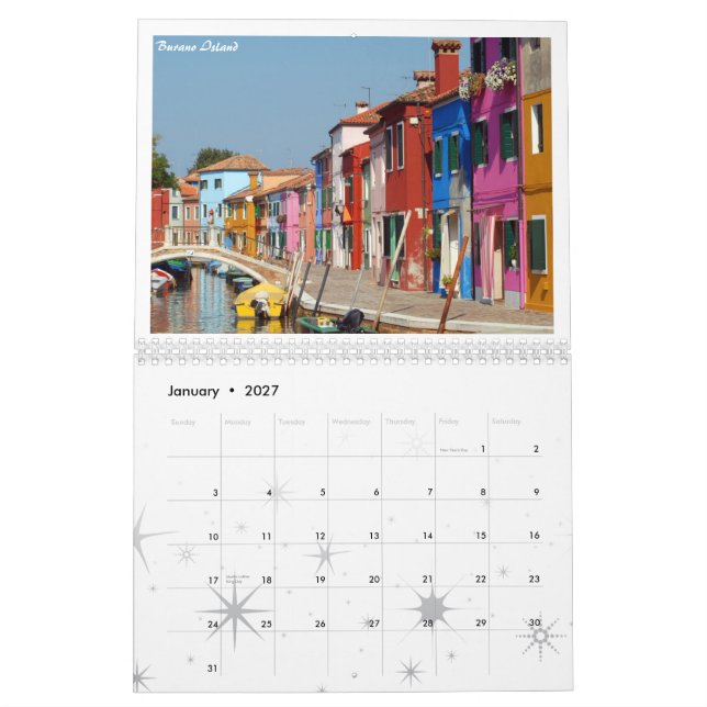 Mural Calendrier de Venise (Jan 2027)