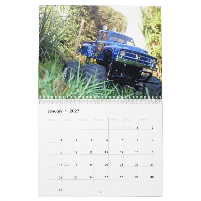 Mural calendrier de voiture d'IconicRC.com 2012 RC (Jan 2027)
