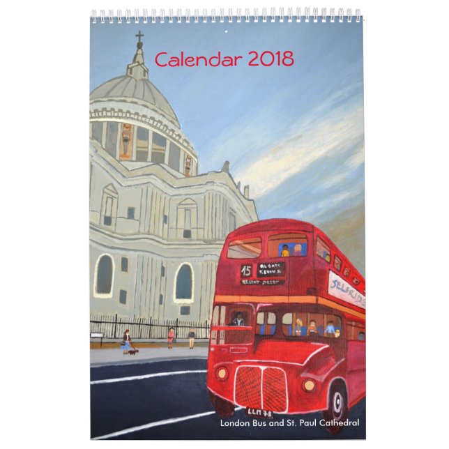 Mural Calendrier des bus de Londres 2018 (Protection)