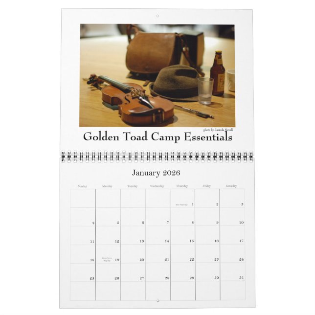 Mural Calendrier des camps de crapauds d'or 2011 (Jan 2026)