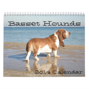 Mural Calendrier des chiens de basset 2012