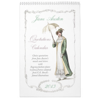 Mural Calendrier des citations 2013 de Jane Austen