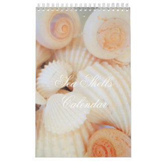 Mural Calendrier des coquilles marines Tropique exotique
