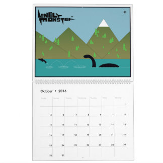Mural Calendrier des dessins animés Monster (deux pages)
