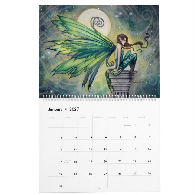 Mural Calendrier des fées 2016 par Molly Harrison Imagin (Jan 2027)