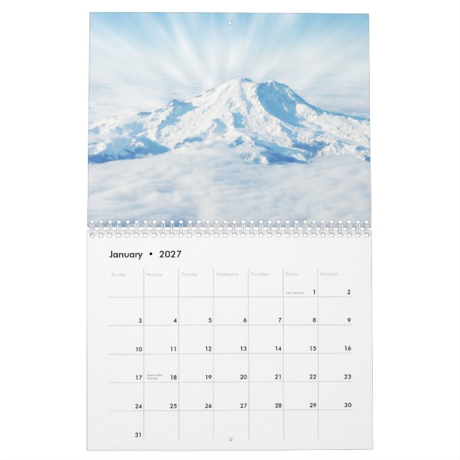 Mural Calendrier des parcs nationaux américains (Jan 2027)