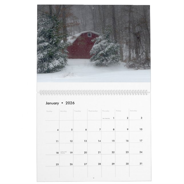 Mural Calendrier des photos assorties (Jan 2026)