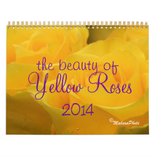 Mural Calendrier des Roses Jaunes 2014 - MODIFIER l'ANNÉ