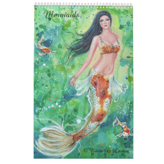 Mural Calendrier des sirènes portraits d'imaginaires par