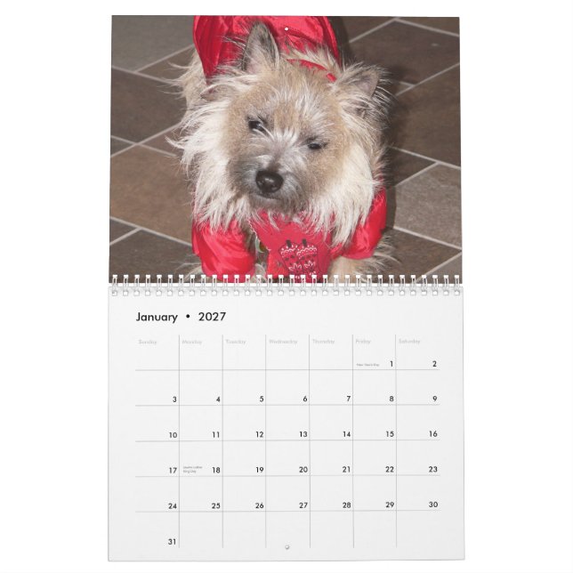 Mural Calendrier des terriers de cairn 2011 (Jan 2027)