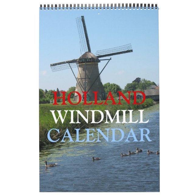 Mural Calendrier des Windmills de Hollande (Protection)