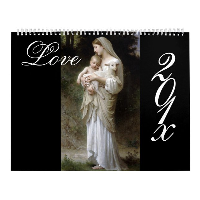 Mural Calendrier DIY, Love, Bouguereau (Protection)