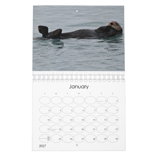 Mural Calendrier d'Otterliscious 2013 de mer (Jan 2027)