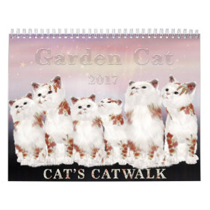 Mural Calendrier du chat 2017 de jardin