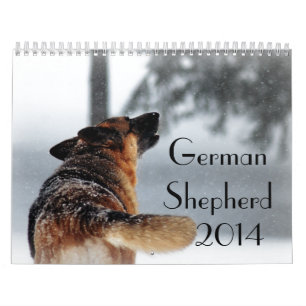 Mural Calendrier du chien de berger allemand 2014