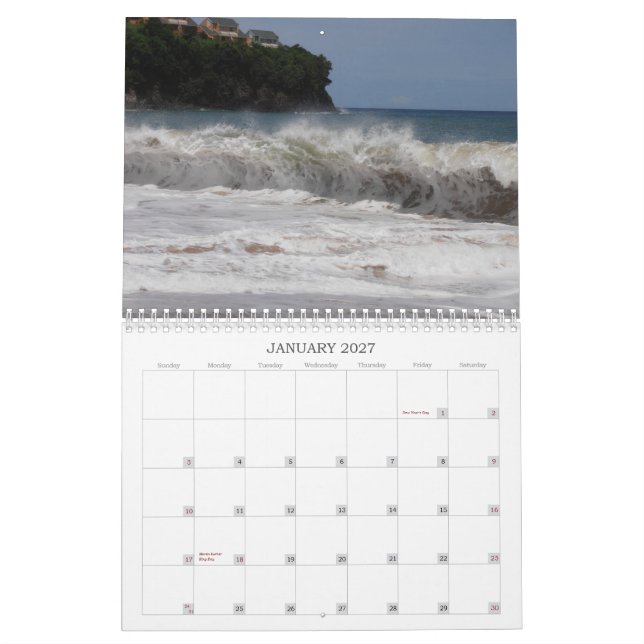 Mural Calendrier du St Lucia (Jan 2027)