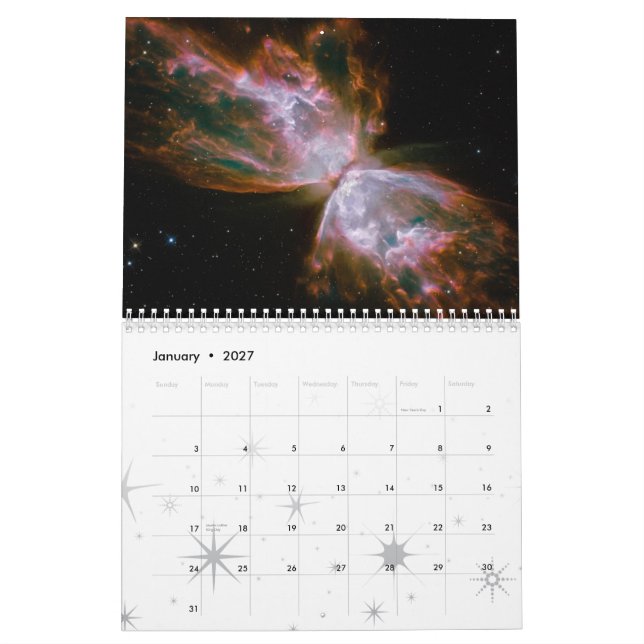 Mural Calendrier du télescope spatial 2010 de Hubble (Jan 2027)