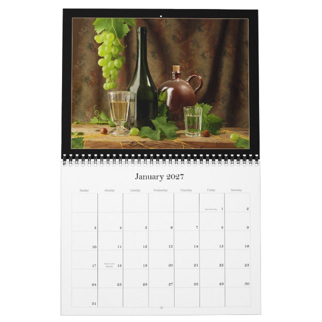 Mural Calendrier du vin 2011 (Jan 2027)