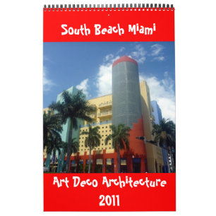 Mural calendrier d'une seule page de Miami 2011 d'art