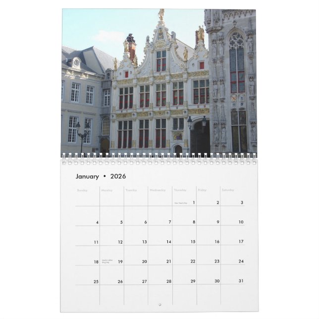 Mural Calendrier EXTRAORDINAIRE d'ARCHITECTURE (Jan 2026)