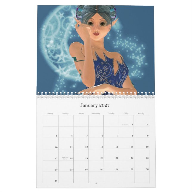 Mural Calendrier fabuleux de Fae (Jan 2027)
