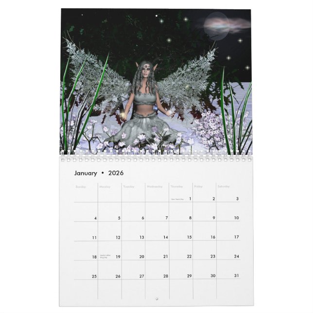 Mural Calendrier féerique de bénédictions (Jan 2026)