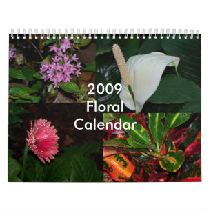 Mural Calendrier floral 2009 - customisé