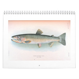 Mural Calendrier frais et de mer de poissons