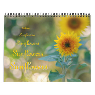 Mural Calendrier glorieux de photo de tournesol