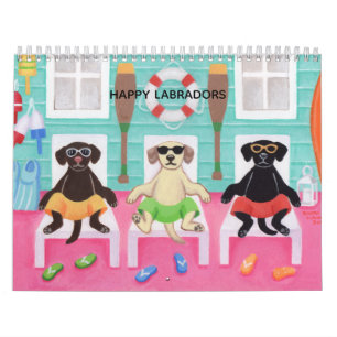 Mural Calendrier heureux 2018 de la vie d'amusement de