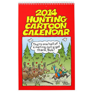 Mural Calendrier hilare de bande dessinée de la chasse