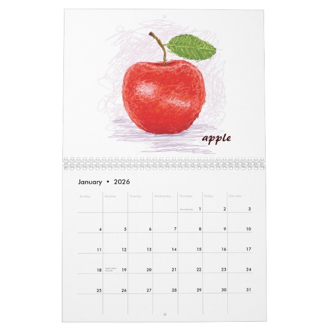 Mural calendrier III de 2013 fruits (Jan 2026)