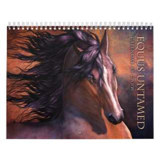 Mural Calendrier indompté de cheval d'Equus