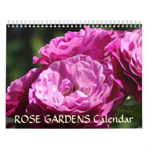 Mural Calendrier JARDIN DE ROSES Roses Fleurs Cadeaux