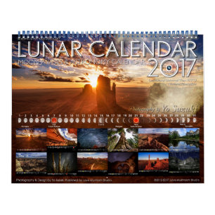 Mural Calendrier lunaire 2017 Phases de la lune Calendri