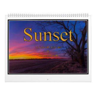 Mural Calendrier mensuel de coucher du soleil par Tom
