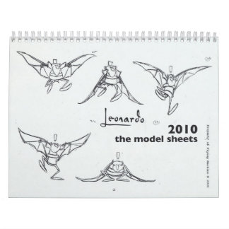 Mural Calendrier modèle de feuille de Leonardo 2010